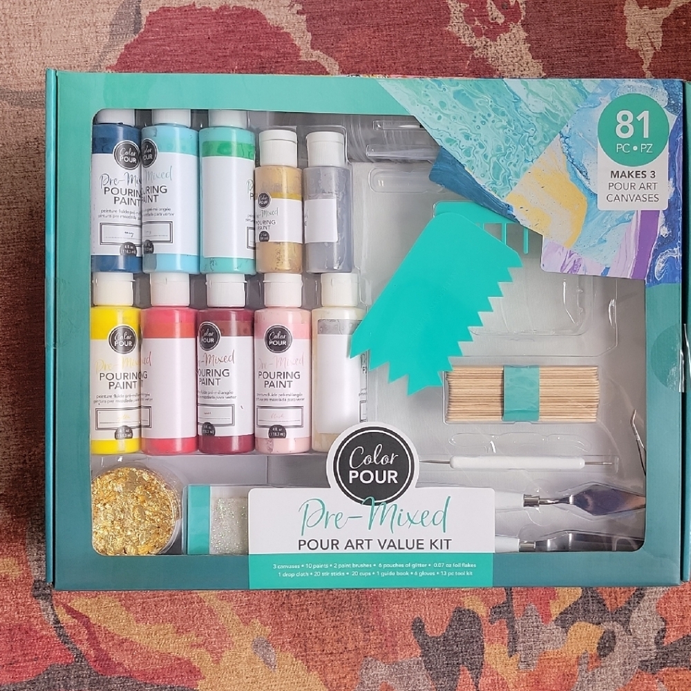 Pre-Mixed Pour Art Value Kit - Multicolor